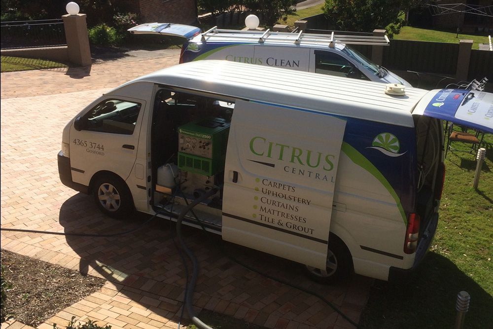 A White Van With The Word Citrus On The Side — Citrus Clean Central Coast In Lake Haven, NSW
