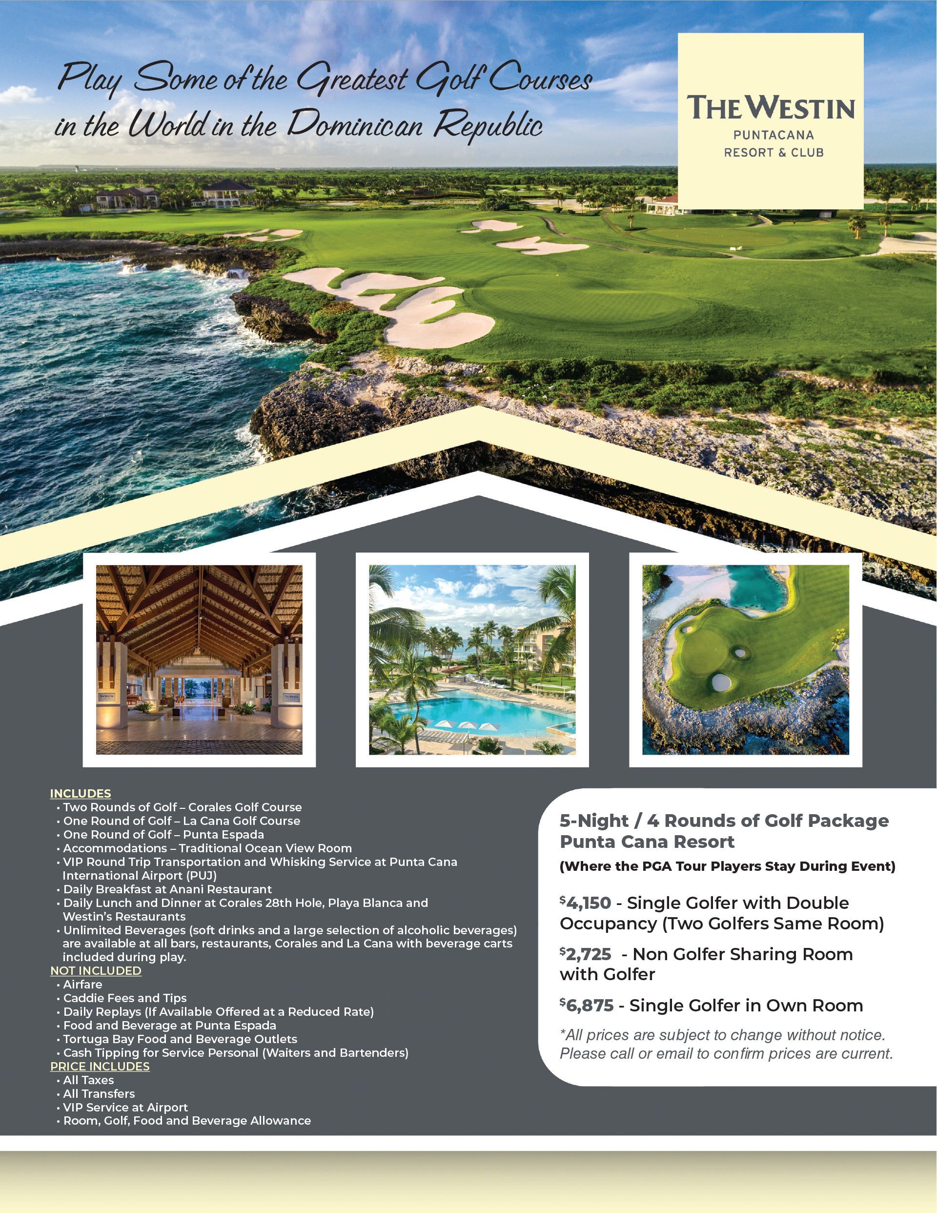 westin package details