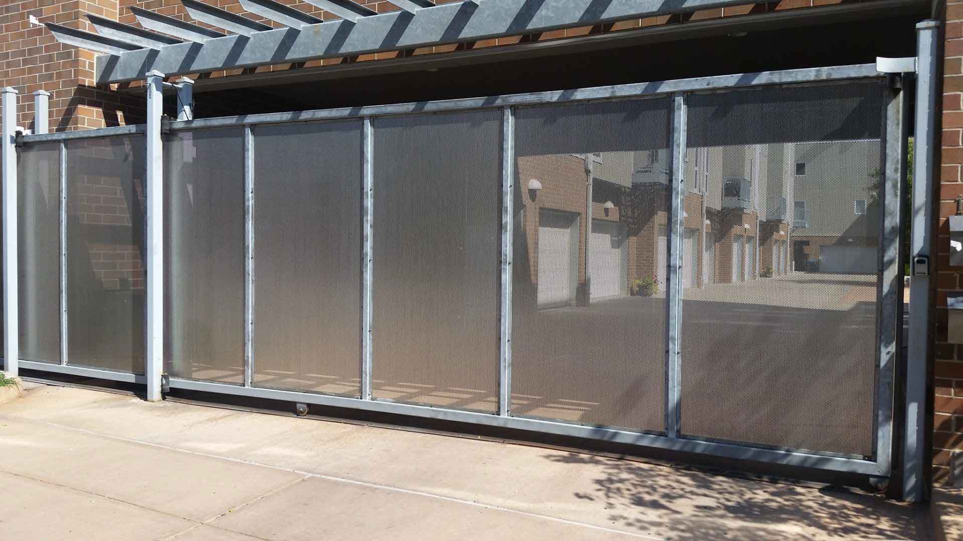 Metal Gate with Mesh Cover — Kansas City, KS — Allied Fence & Security