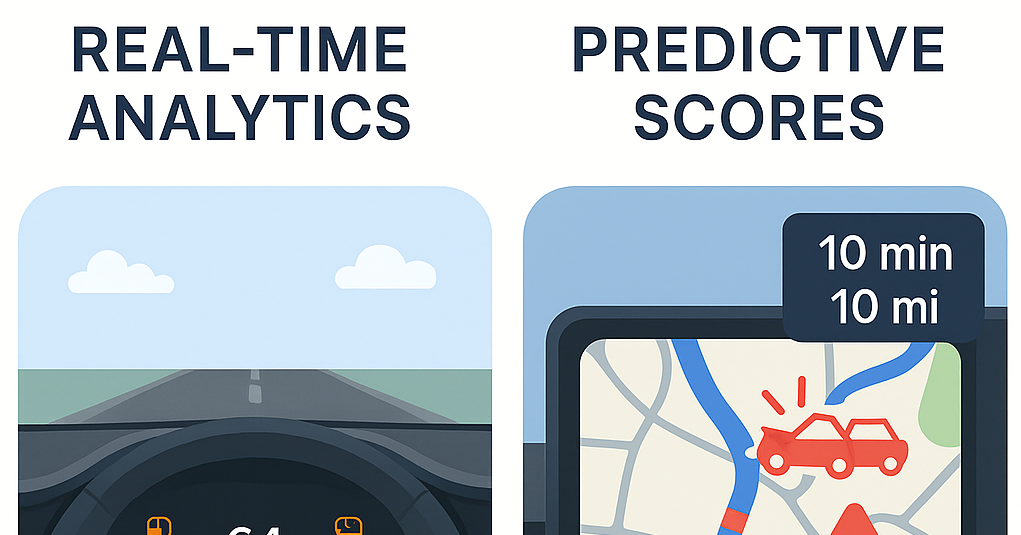 real-time analytics vs predictive scores car