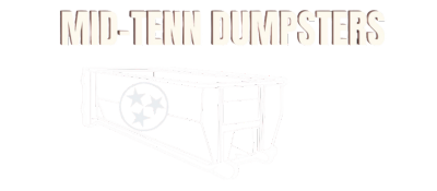 Homeowner easily loading yard waste into a clean, well-positioned Mid-Tenn dumpster
