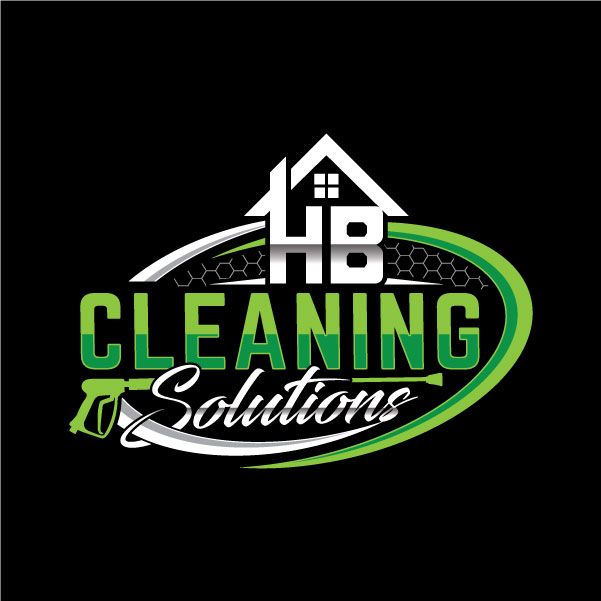 HB Cleaning Solutions logo with black background