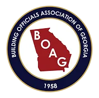 The logo for the building officials association of georgia.