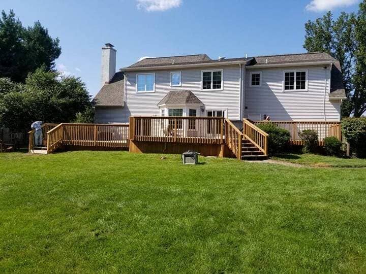 Front View of the House Deck — Work in East Windsor, NJ