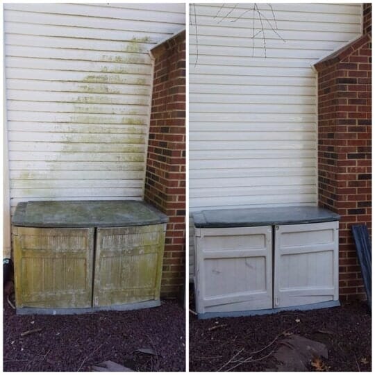 Before and After Photo of Generator Container — Results in East Windsor, NJ