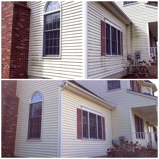 Before and After Photo of Front of the House — Results in East Windsor, NJ