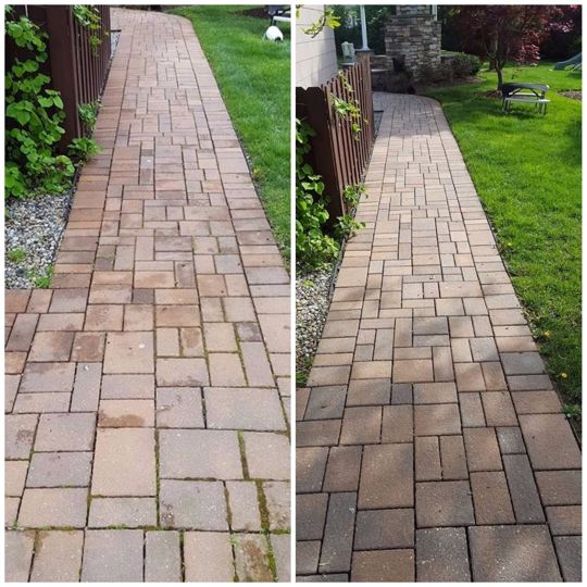 Results of a Sidewalk Cleaned — Results in East Windsor, NJ