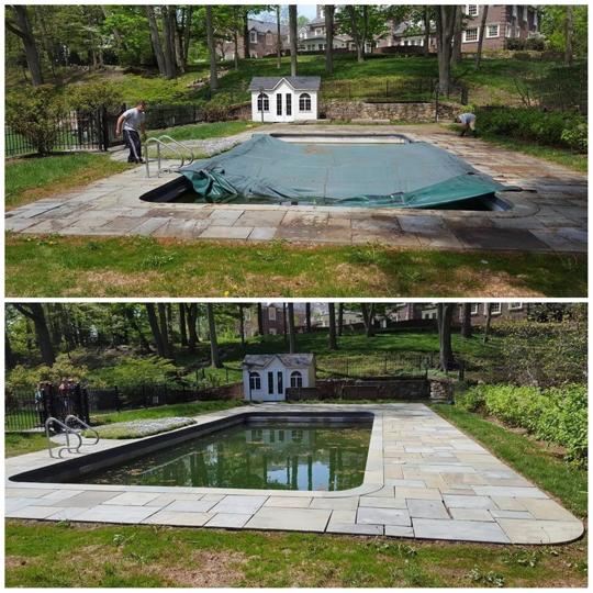 Final Result of Cleaned Side of the Pool — Results in East Windsor, NJ