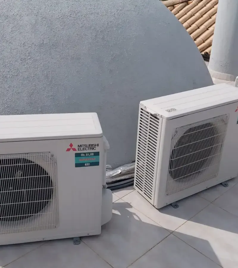 Air conditioning unit supplied and installed in Algarve property by certified English-speaking electrician