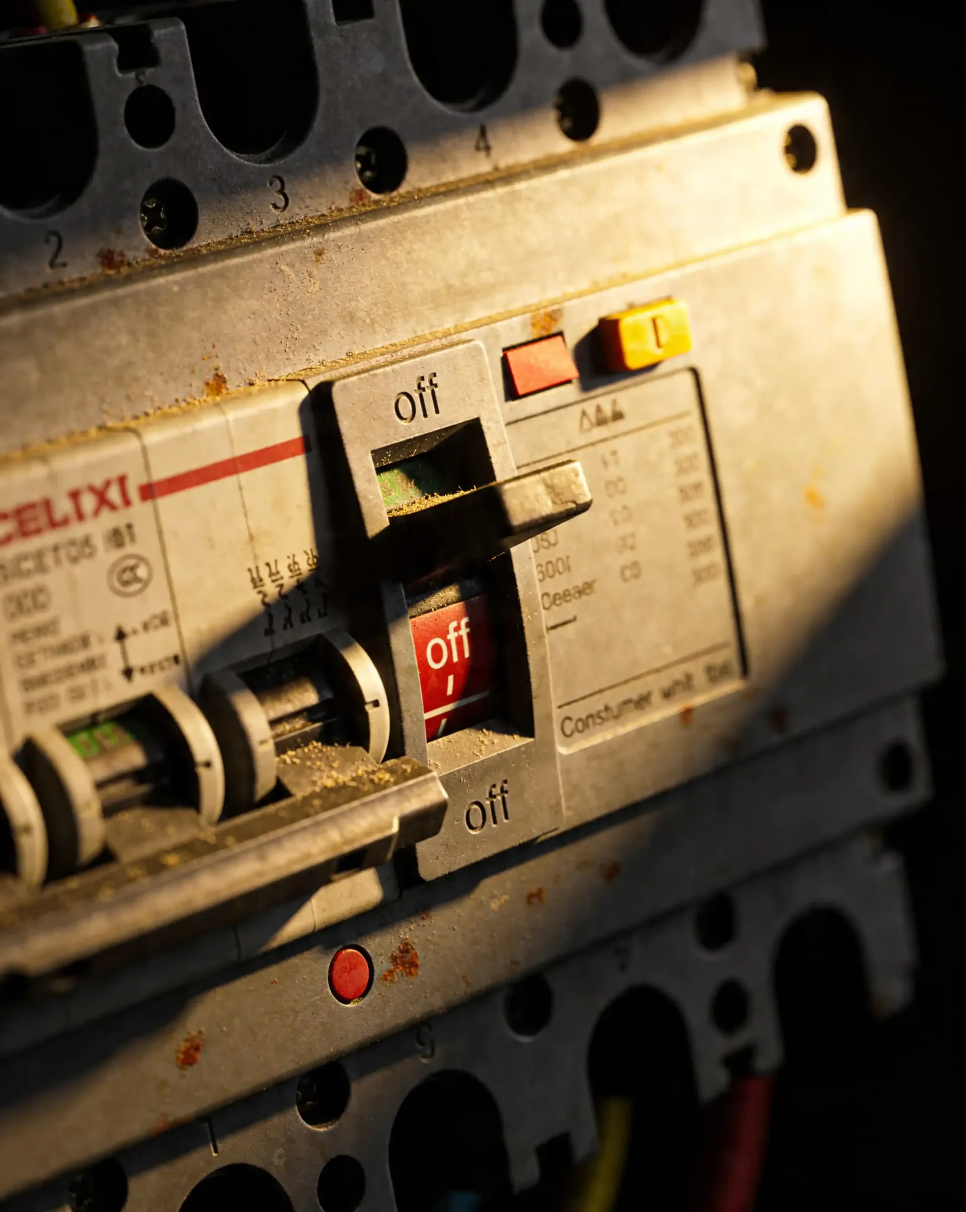 Emergency electrician responding to fault in Algarve property