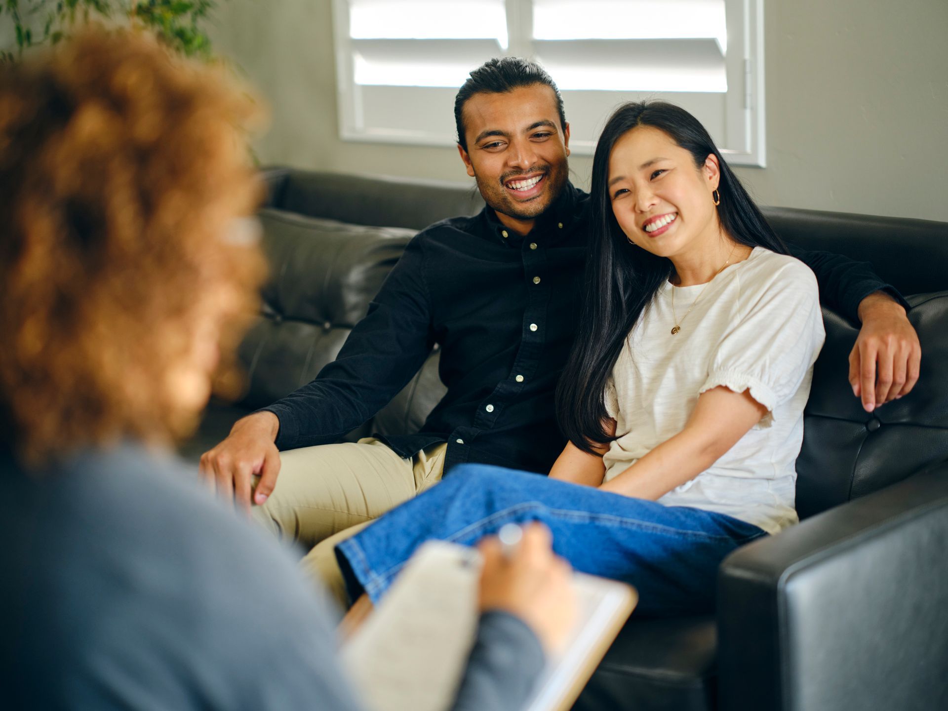 A young adult in a counseling session with a counselor