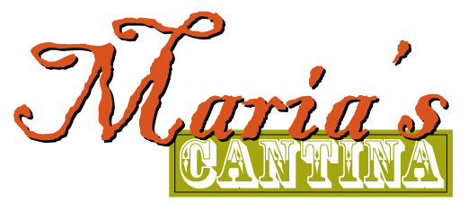 A logo for maria 's cantina is shown on a white background