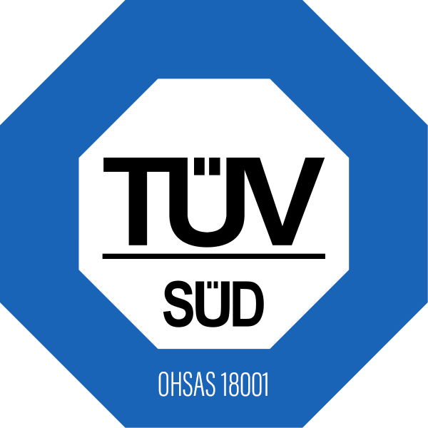 Logo TÜV SÜD Logo TÜV SÜD – Blaues Achteck, gefüllt mit weißem Achteck, beschriftet in Schwarz mit TÜV SÜD.