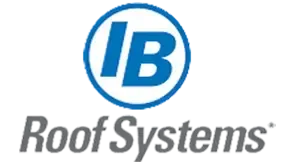 Logo for IB Roof Systems: blue circle with