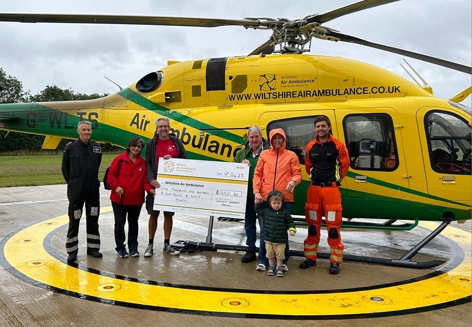 Wiltshire Air Ambulance receive £5,500 donation