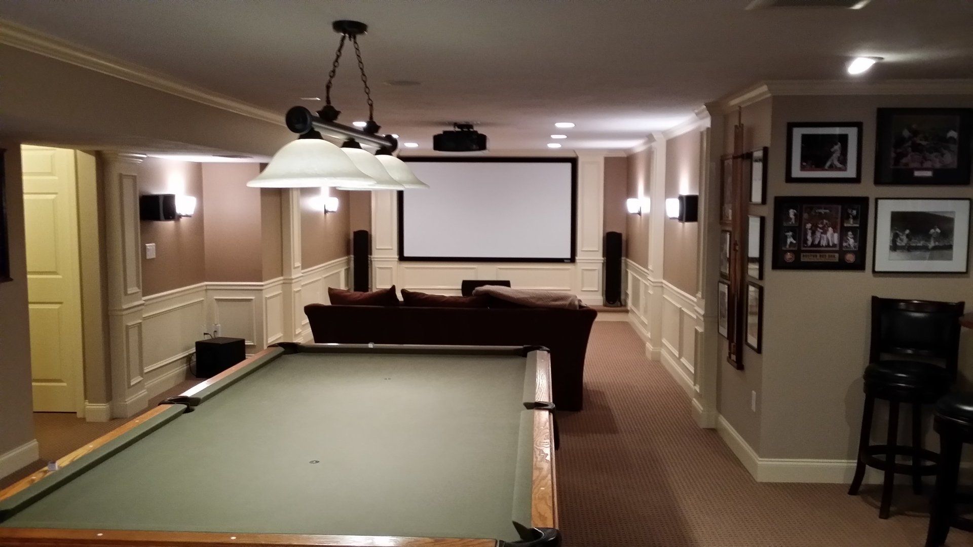 home theater game room