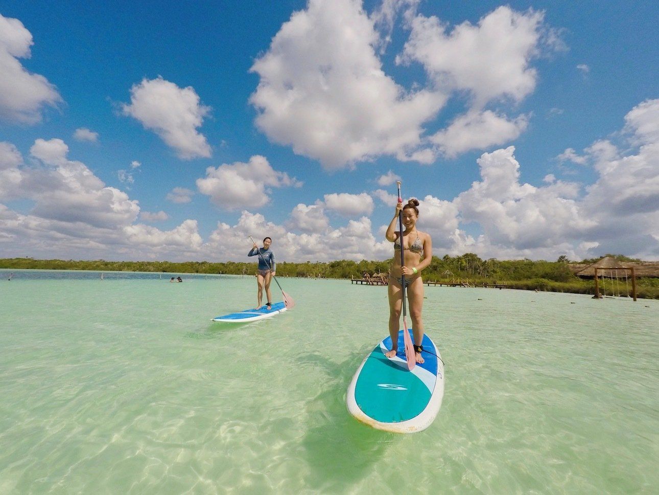 Paddleboarding Tulum Mexico, SUP Kaan Luum Lagoon