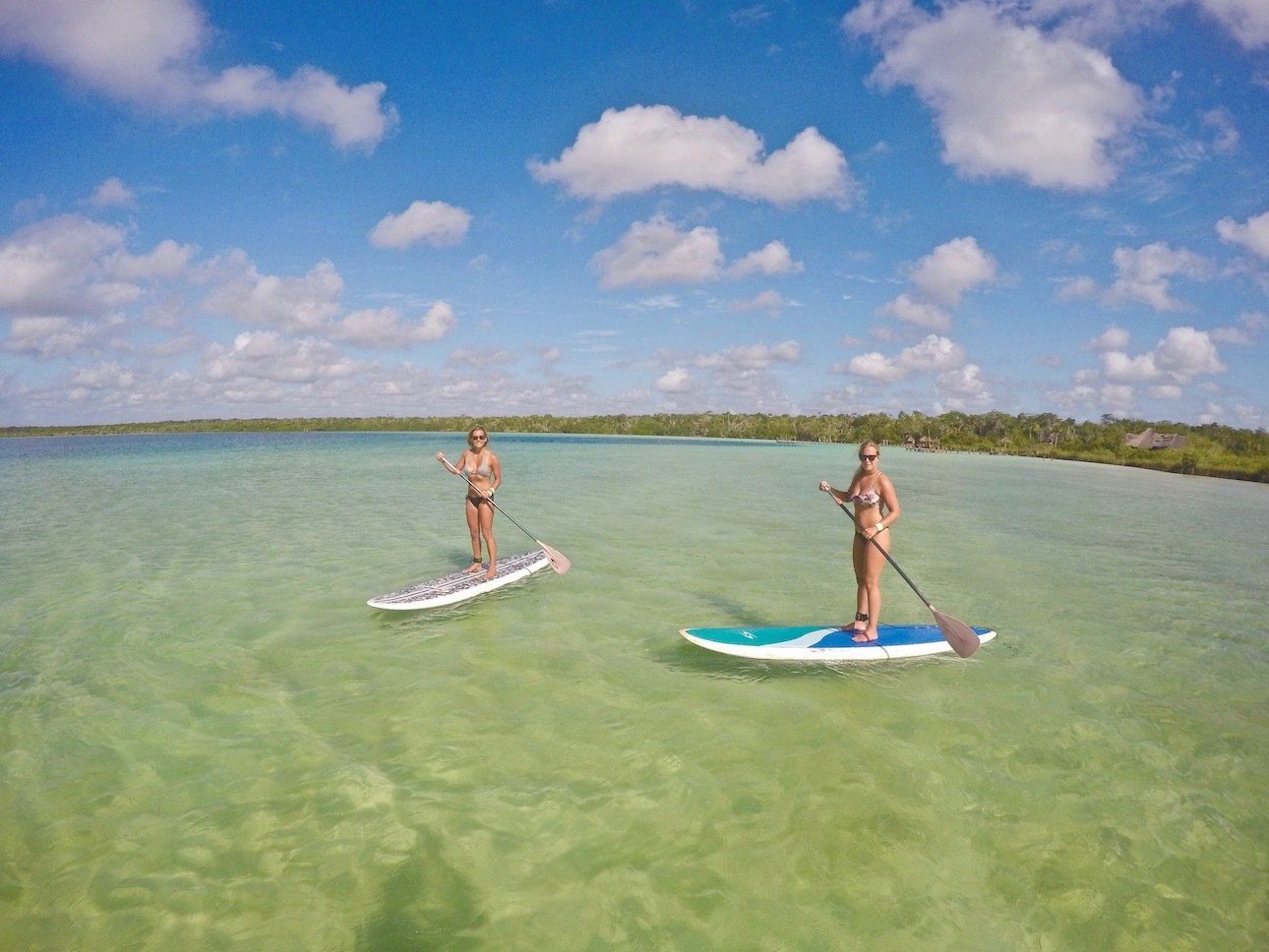 Paddleboarding Tulum Mexico, SUP Kaan Luum Lagoon