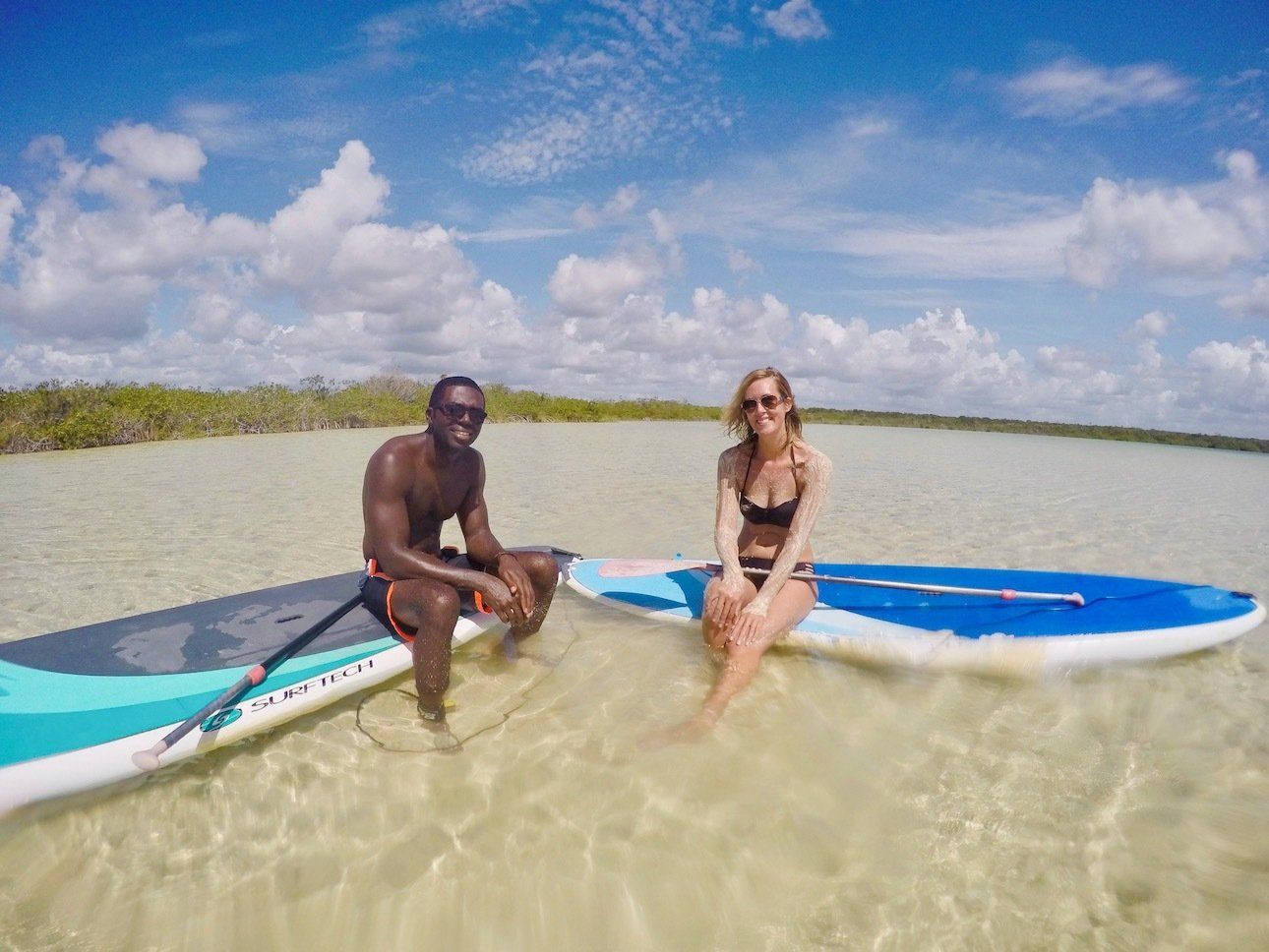 Paddleboarding Tulum Mexico, SUP Kaan Luum Lagoon