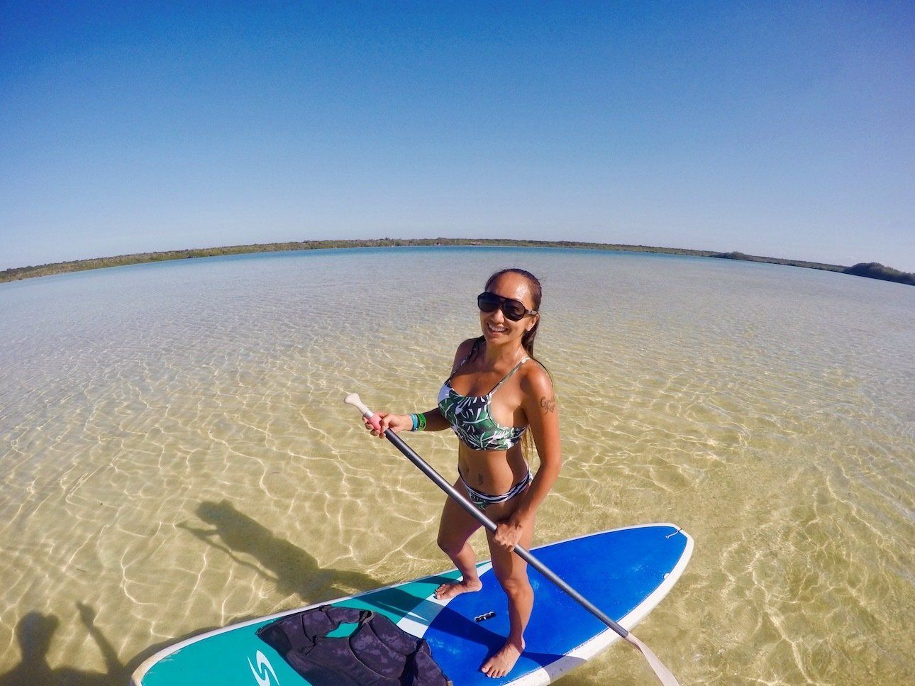 Paddleboarding Tulum Mexico, SUP Kaan Luum Lagoon