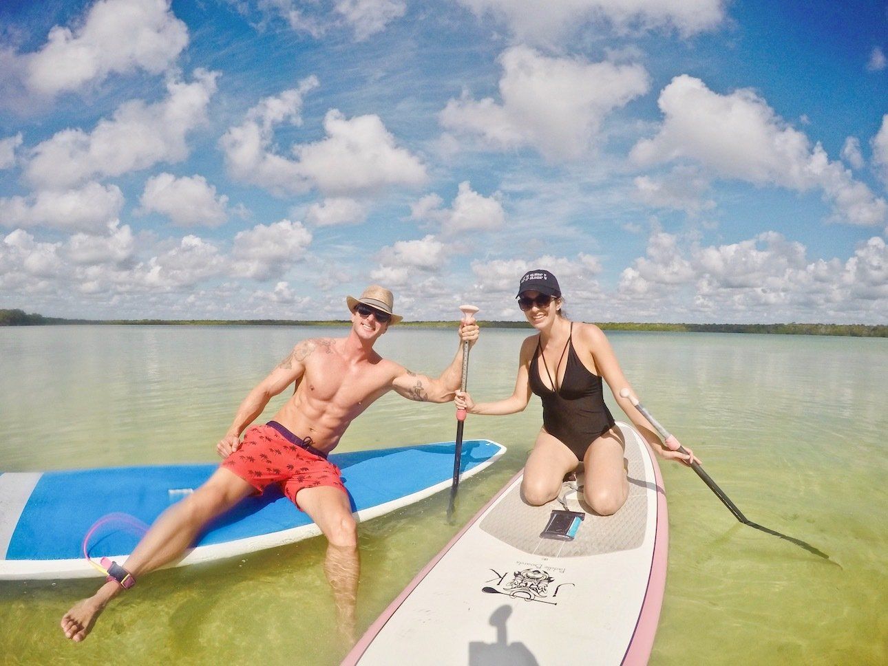 Paddleboarding Tulum Mexico, SUP Kaan Luum Lagoon