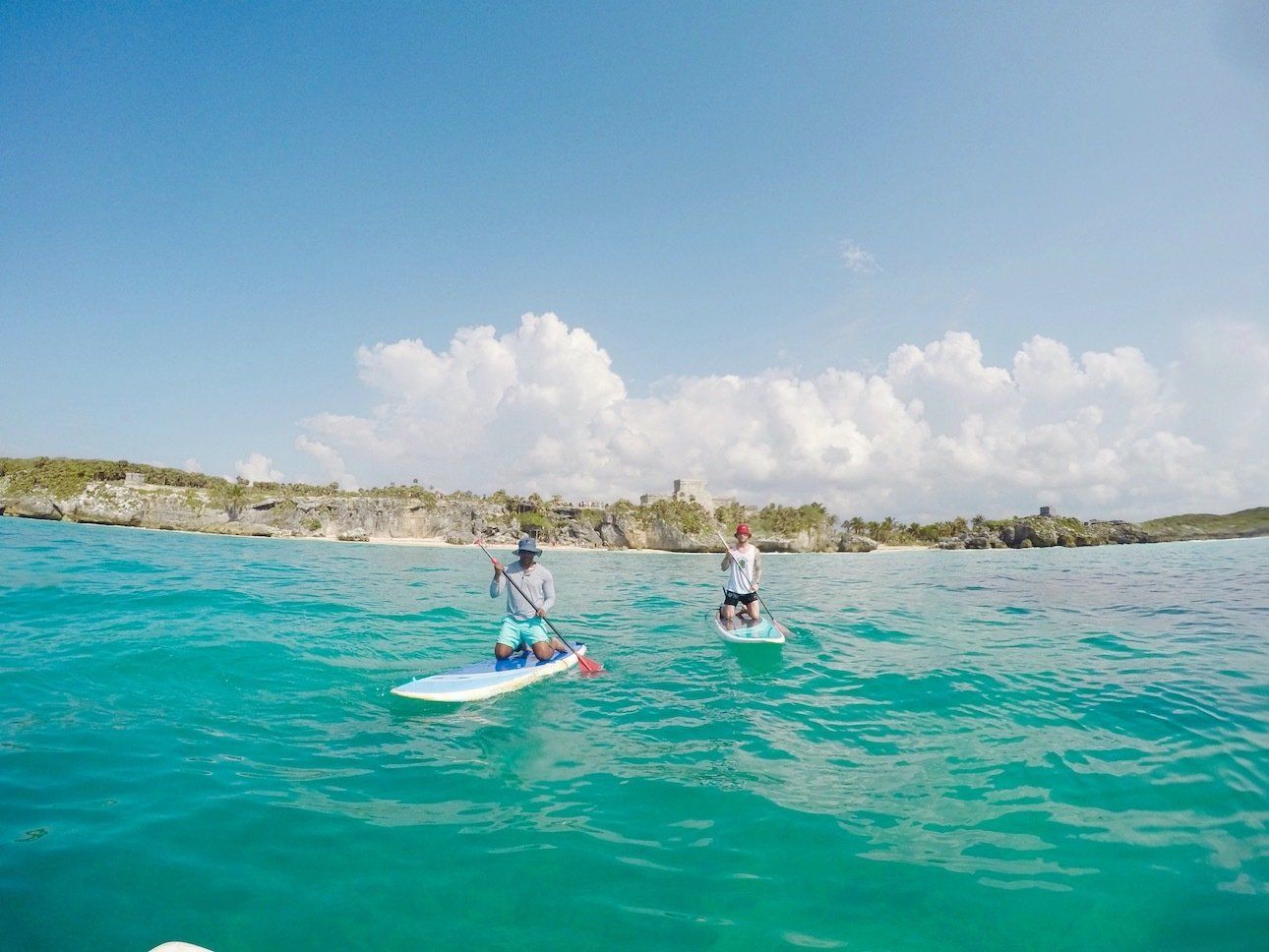Paddleboarding Tulum Mexico, SUP Ruins Tulum