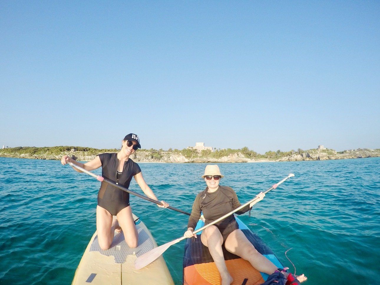 Paddleboarding Tulum Mexico, SUP Ruins Tulum