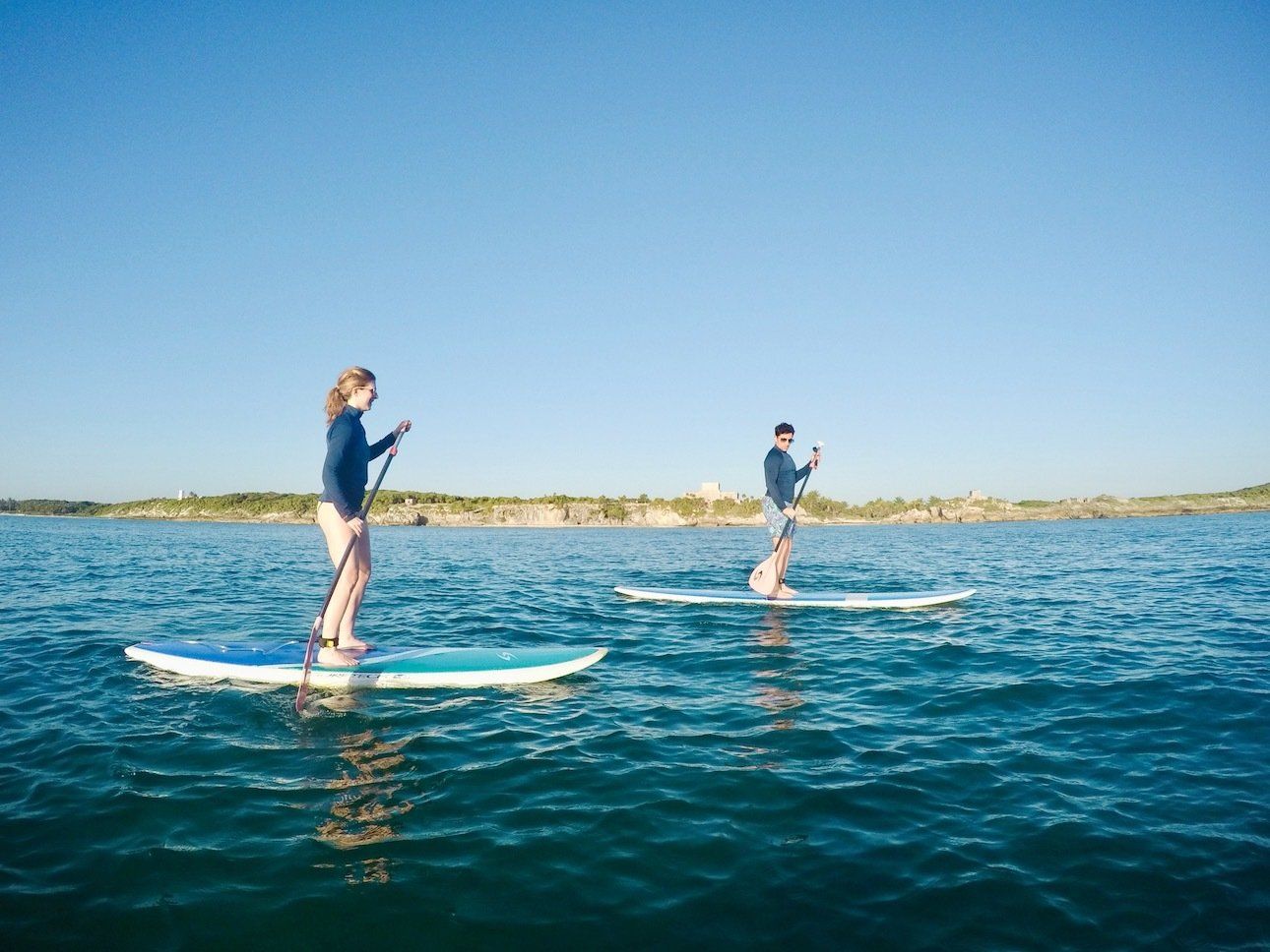 Paddleboarding Tulum Mexico, SUP Ruins Tulum