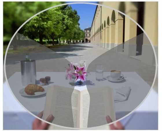 campi visivi e le zone aberrate (in grigio) delle lenti progressive standard e delle lenti progressive personalizzate.