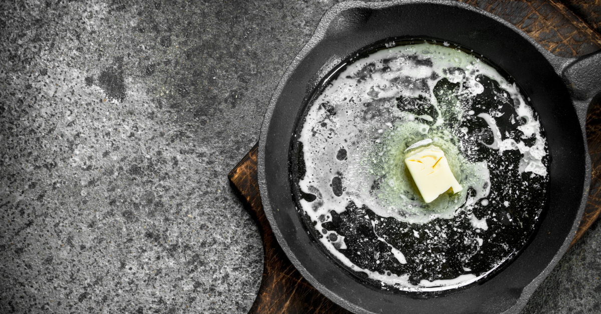 Butter in der Pfanne