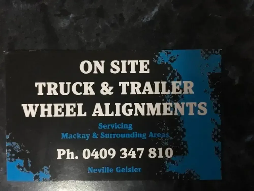 A Business Card For Truck And Trailer Wheel Alignments — Geisler Truck & Trailer Wheel Alignments In Pleystowe, QLD
