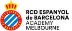 The logo for rcd espanyol de barcelona academy melbourne