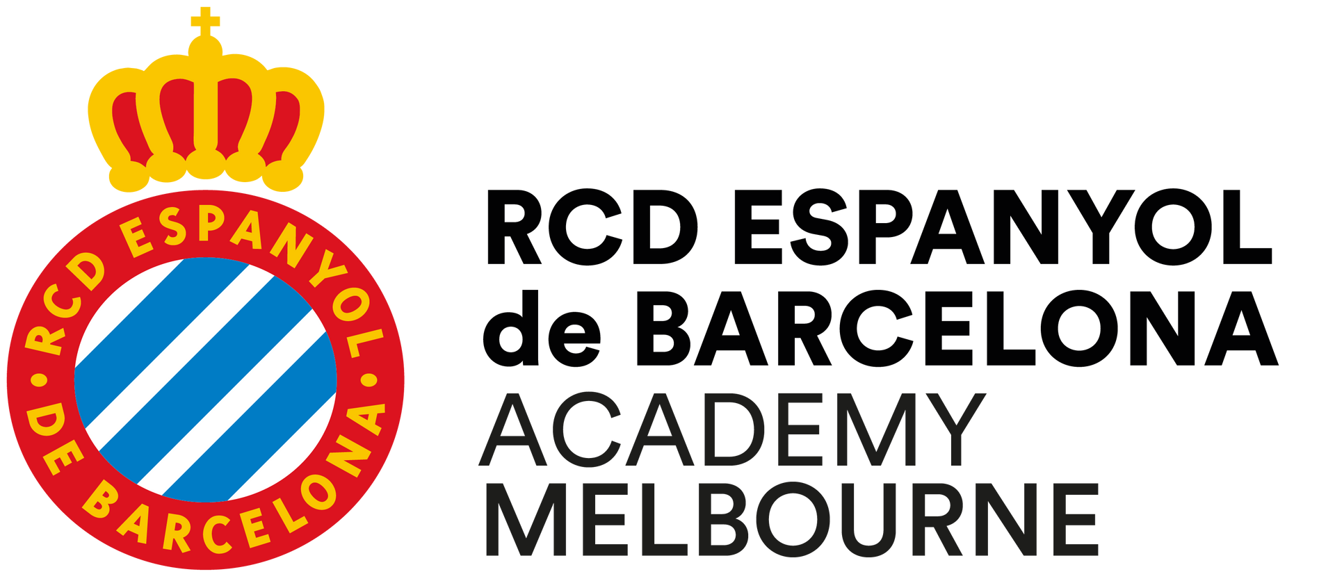 The logo for rcd espanyol de barcelona academy melbourne