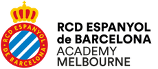 The logo for rcd espanyol de barcelona academy melbourne