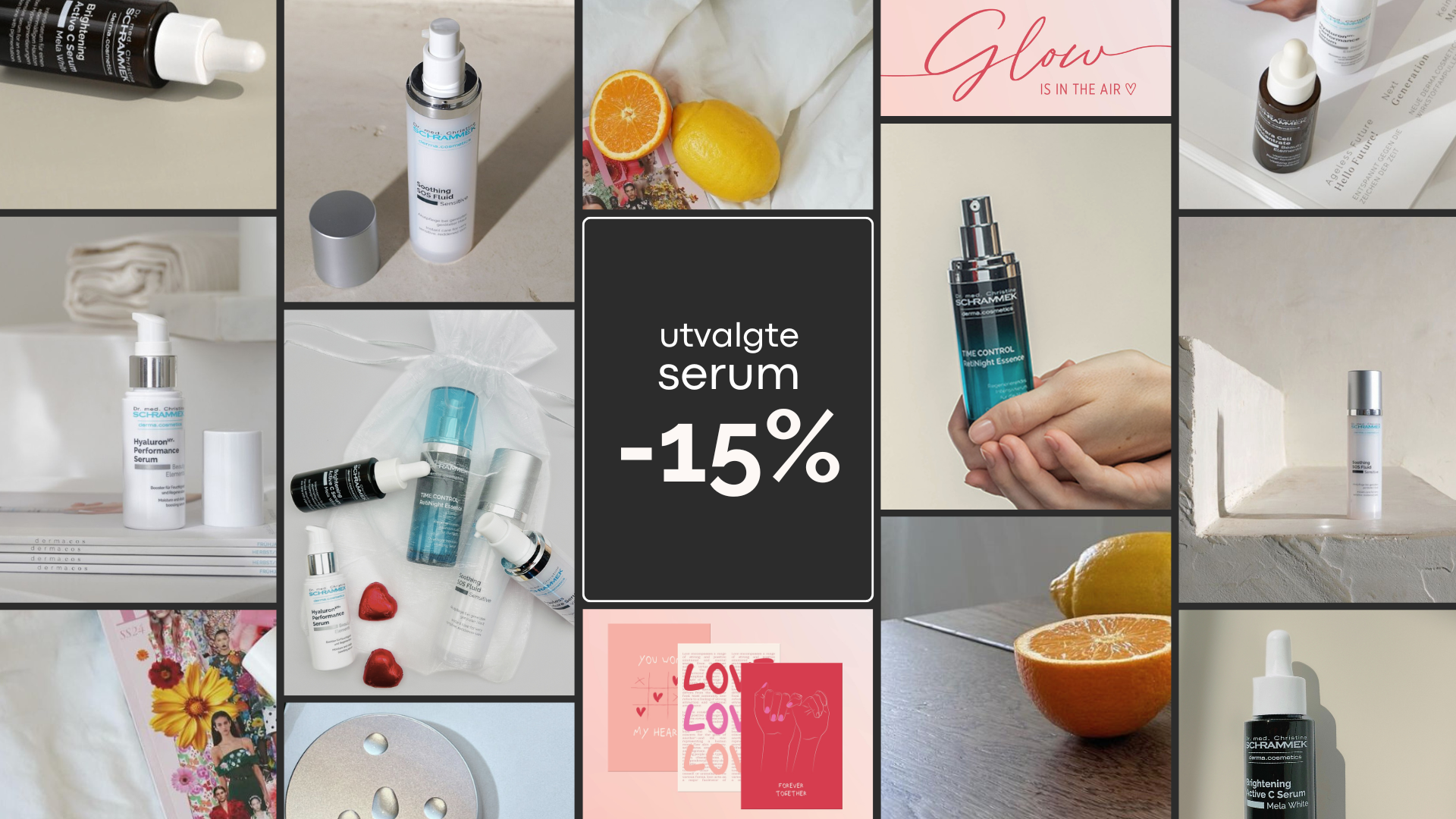 Dr Schrammek tilbyr nå 15% rabatt på utvalgte serum i anledning kjærlighetsmånenden!