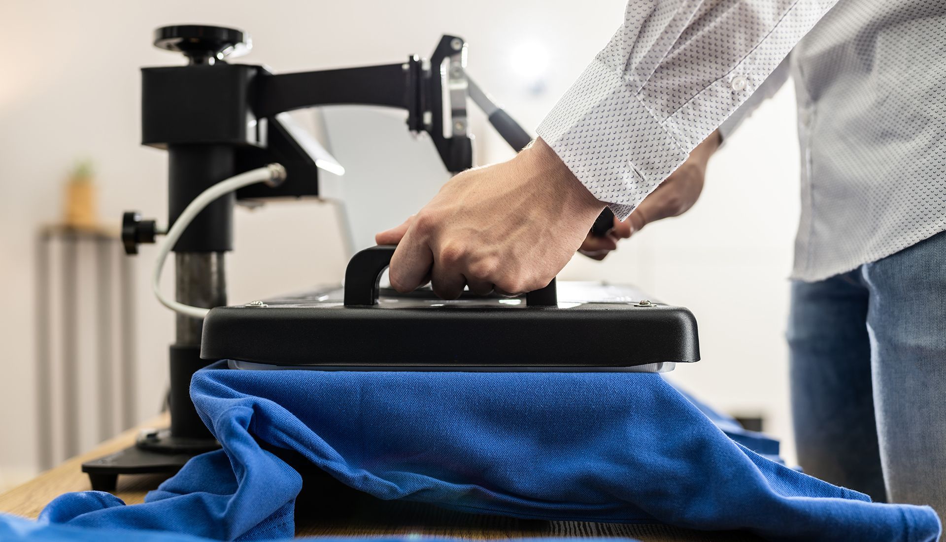 Empty white background.