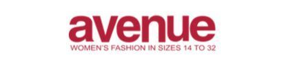 Avenue logo, red text on a white background. 