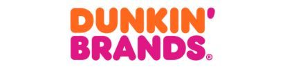 Dunkin' Brands logo in orange and pink text on a white background.