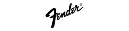 Fender logo, black script text on white background. Registered trademark symbol.