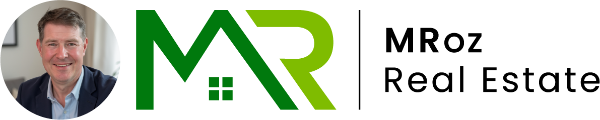 MRoz Real Estate logo in black