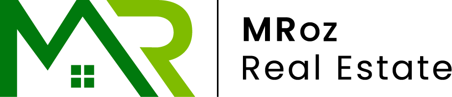 MRoz Real Estate logo in black