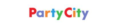 Party City logo with colorful text.