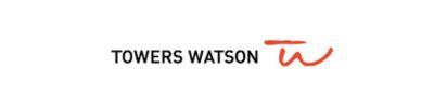 Towers Watson logo with black text and a red 