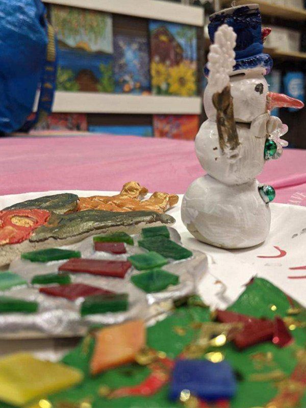 Snowman art piece