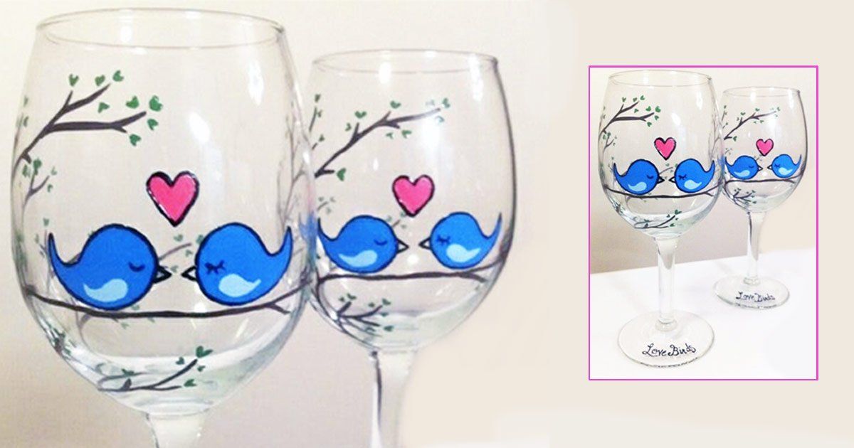 Sip and Paint Party: Wine Glass, Online class & kit