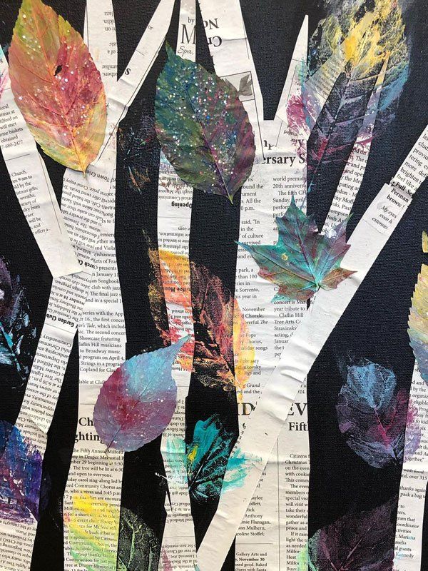 newspaper tree canvas
