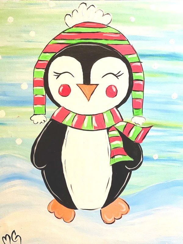 penguin painting