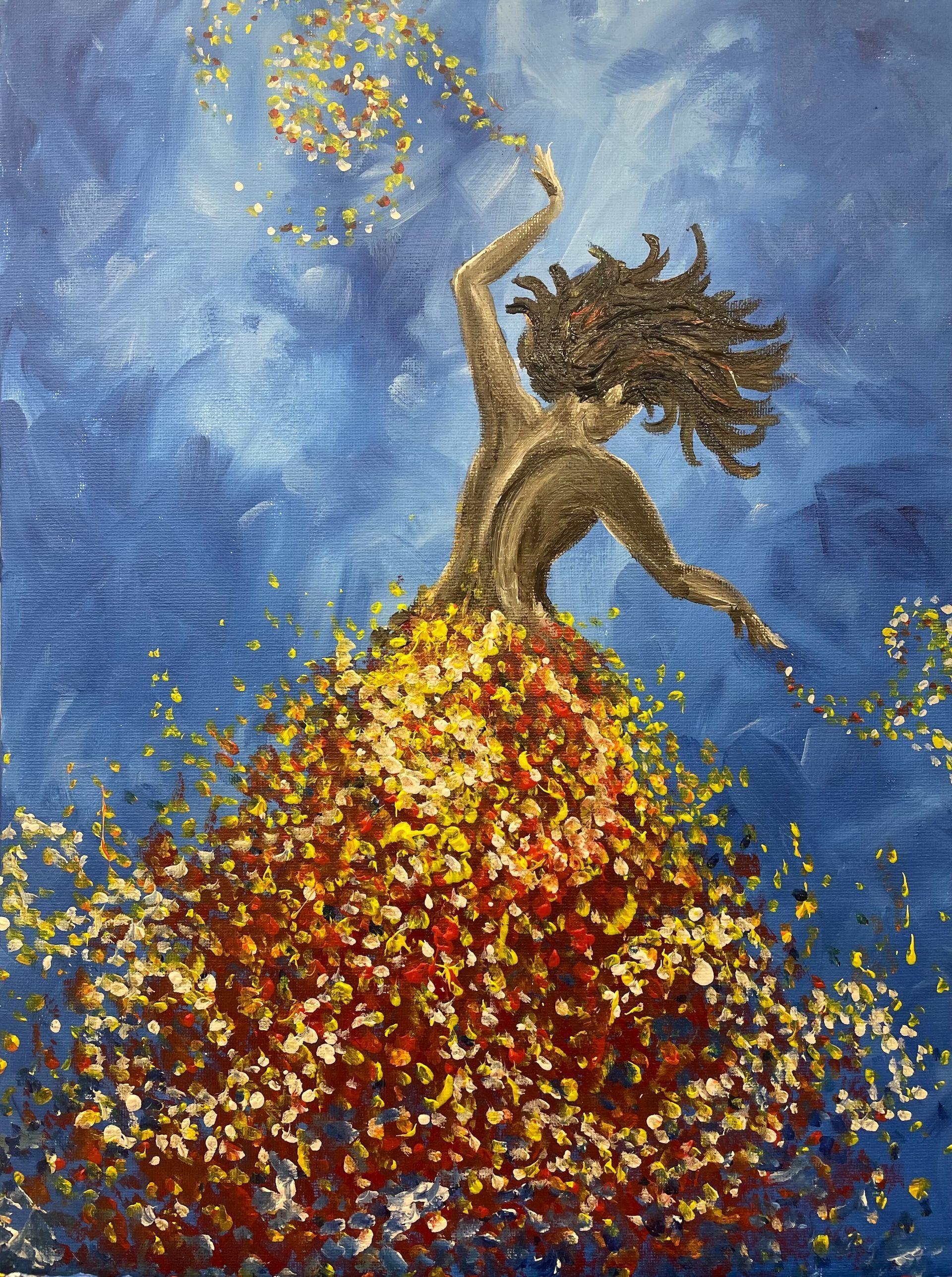 black woman celebrating