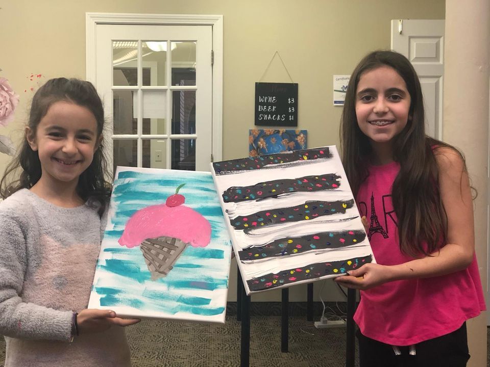 girls painting sweets