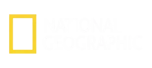 National Geographic logo with yellow square and white text.